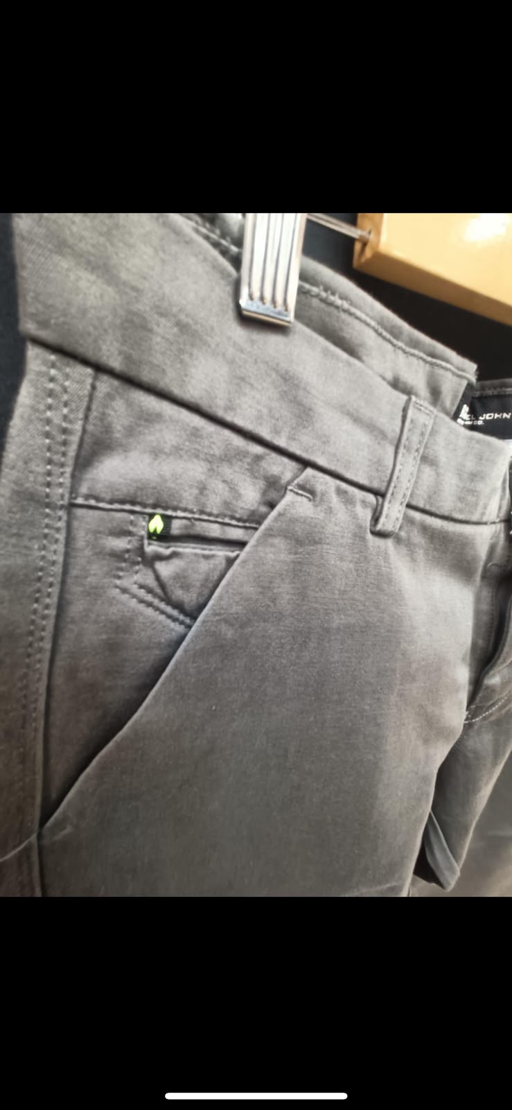 MICHAEL JOHN Men's Grey Slim Fit Chinos