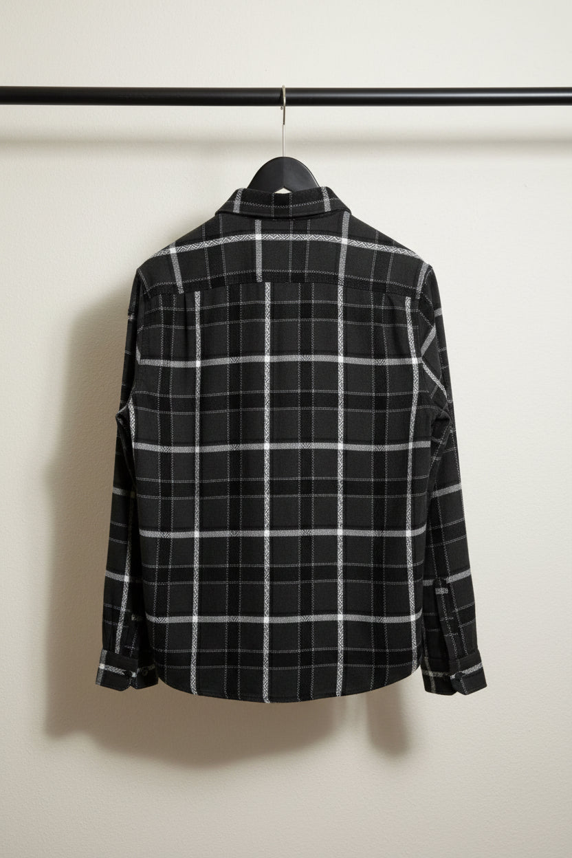 Mechanic London Men's Green Plaid Full Sleeve Casual Shirt