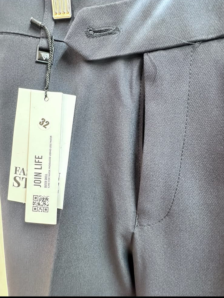 Men's Navy Blue Tailored Formal Trousers