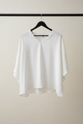 zee Women's White V-Neck Dolman Sleeve Blouse