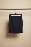 Women's Navy Blue Slim Fit Knee-Length Skirt