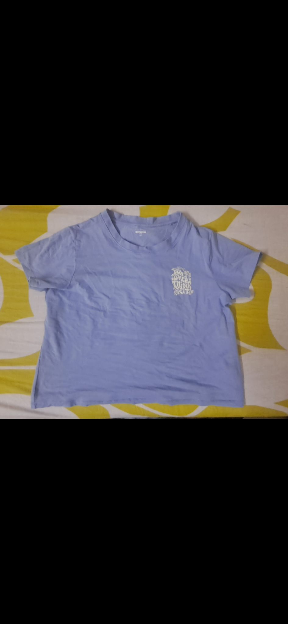 Light Blue "Don't Overthink It" Graphic T-Shirt