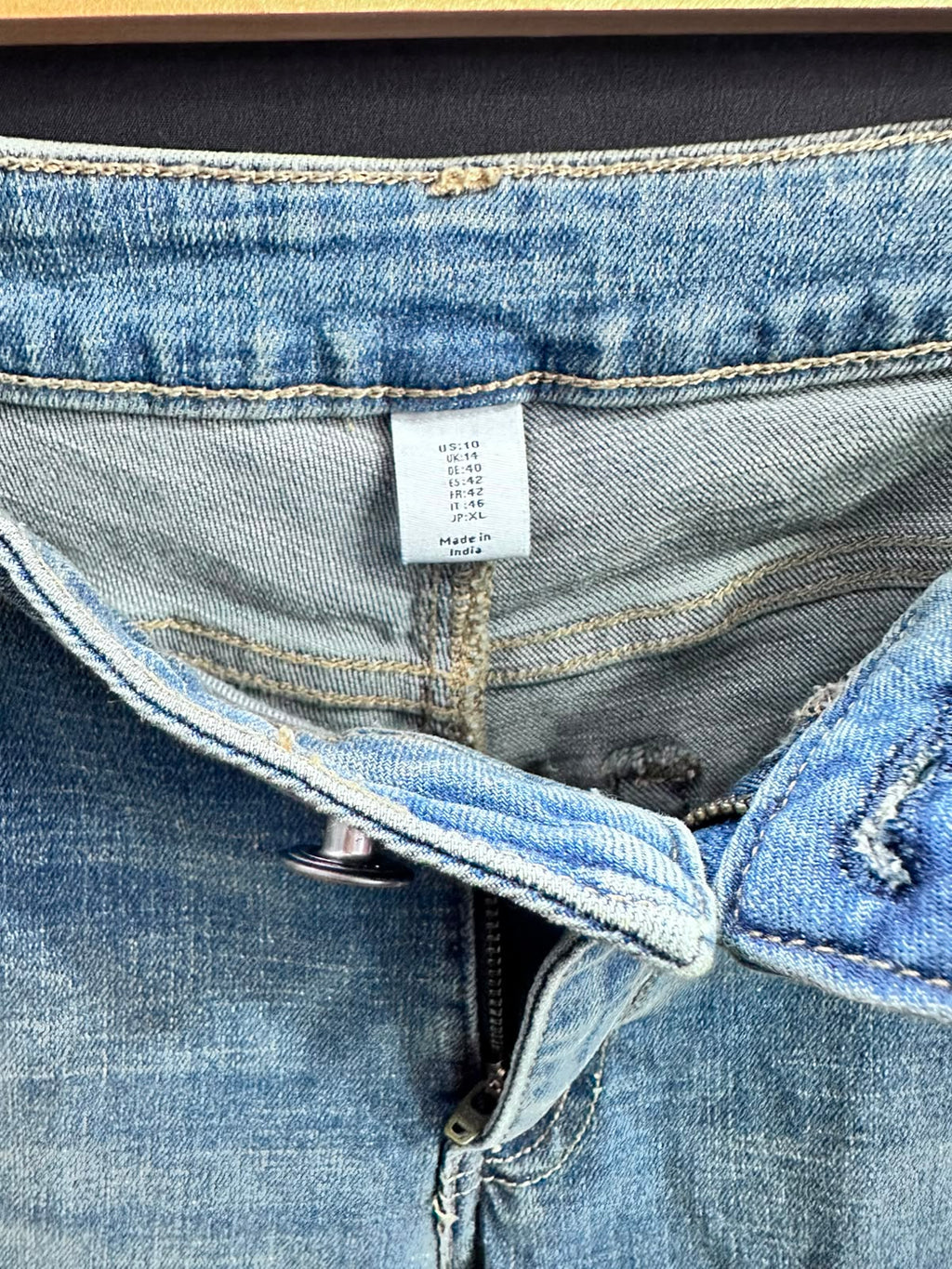 Light Wash Denim Bermuda Shorts