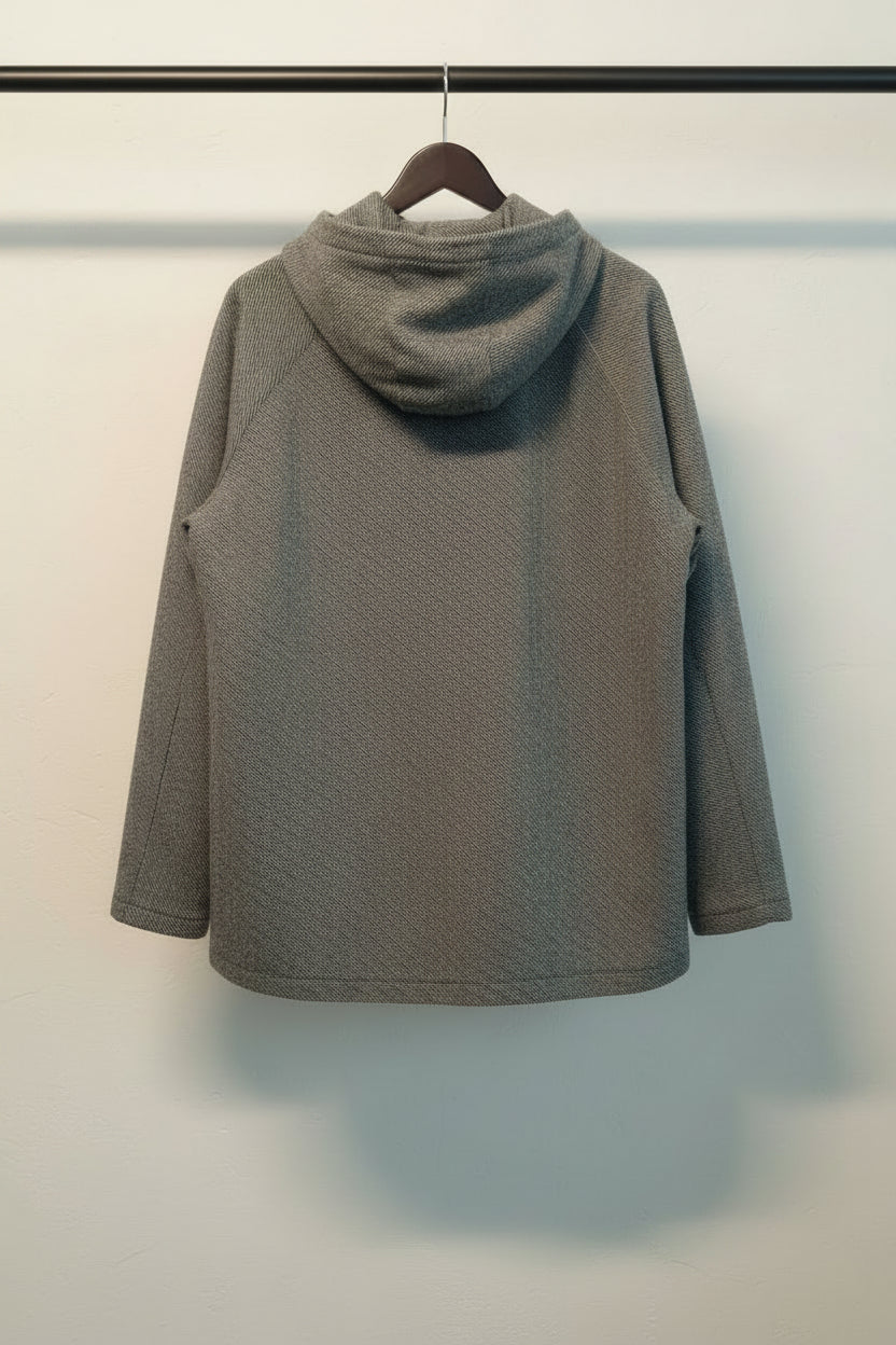 Vince. Men's Grey Striped Long Sleeve Hoodie