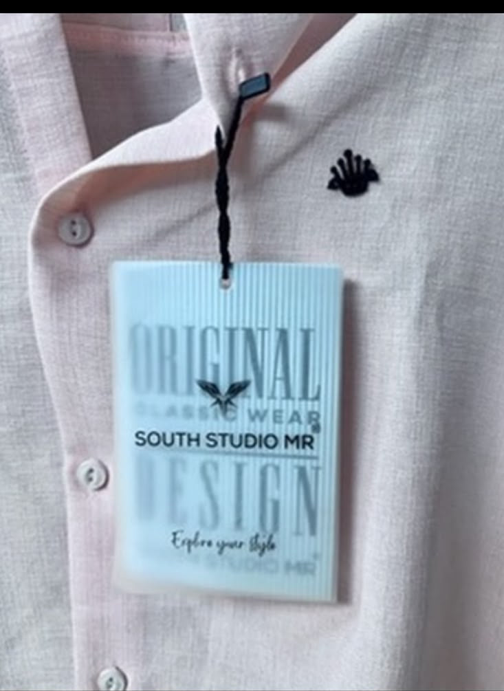 Men's Pink Full Sleeve Casual Shirt by SOUTH STUDIO MR
