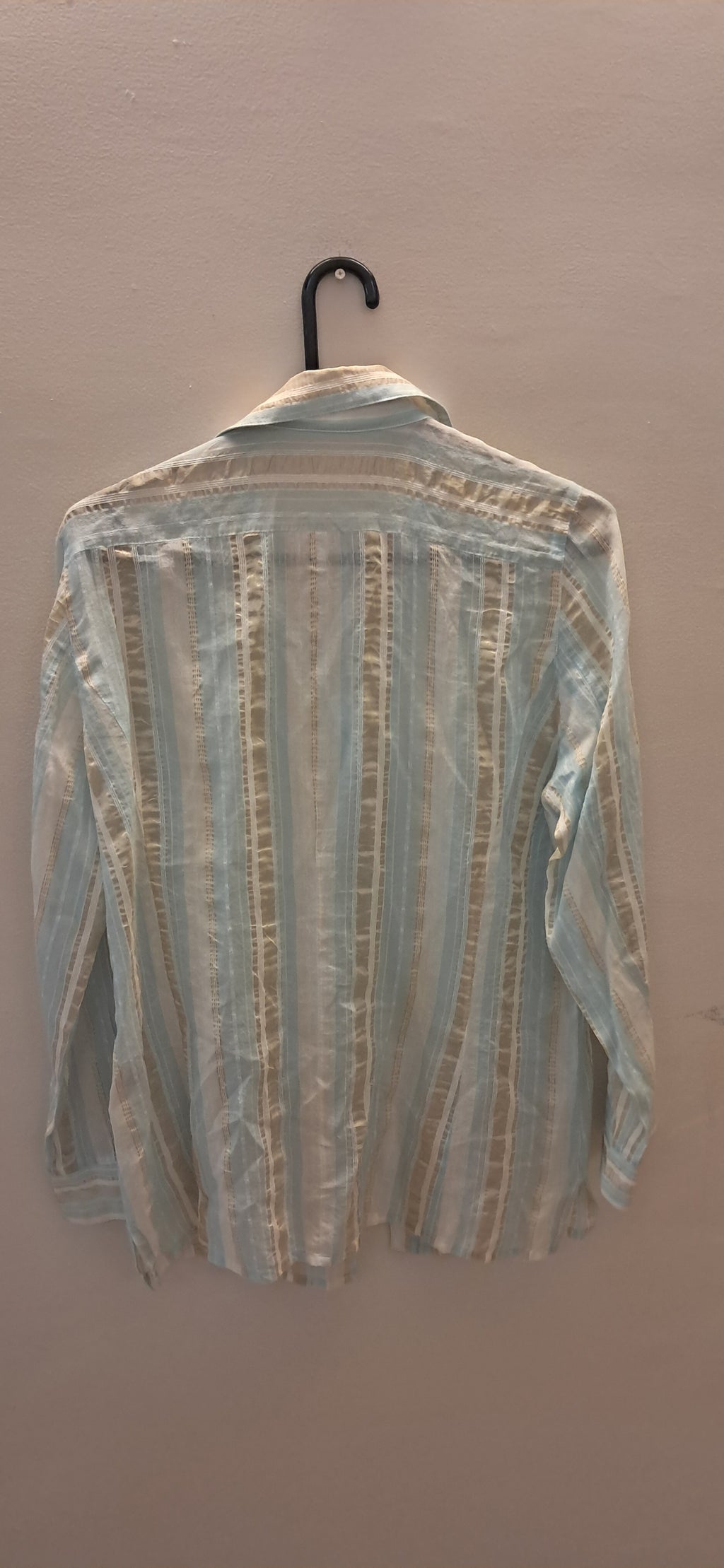 Women's Striped Long Sleeve Button-Down Shirt