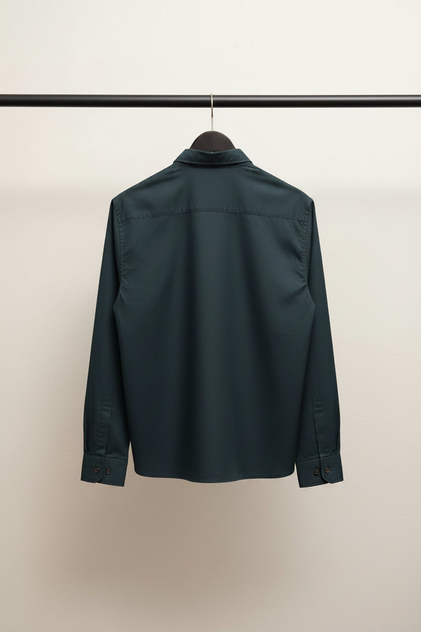 INGLISH Men's Dark Green Casual Relaxed Fit Full Sleeve Shirt