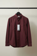 Men's Maroon Long Sleeve Button-Down Shirt