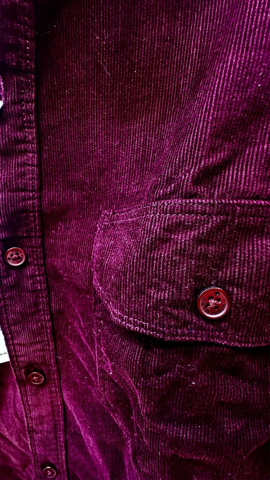 Men's Maroon Corduroy Full Sleeve Shirt