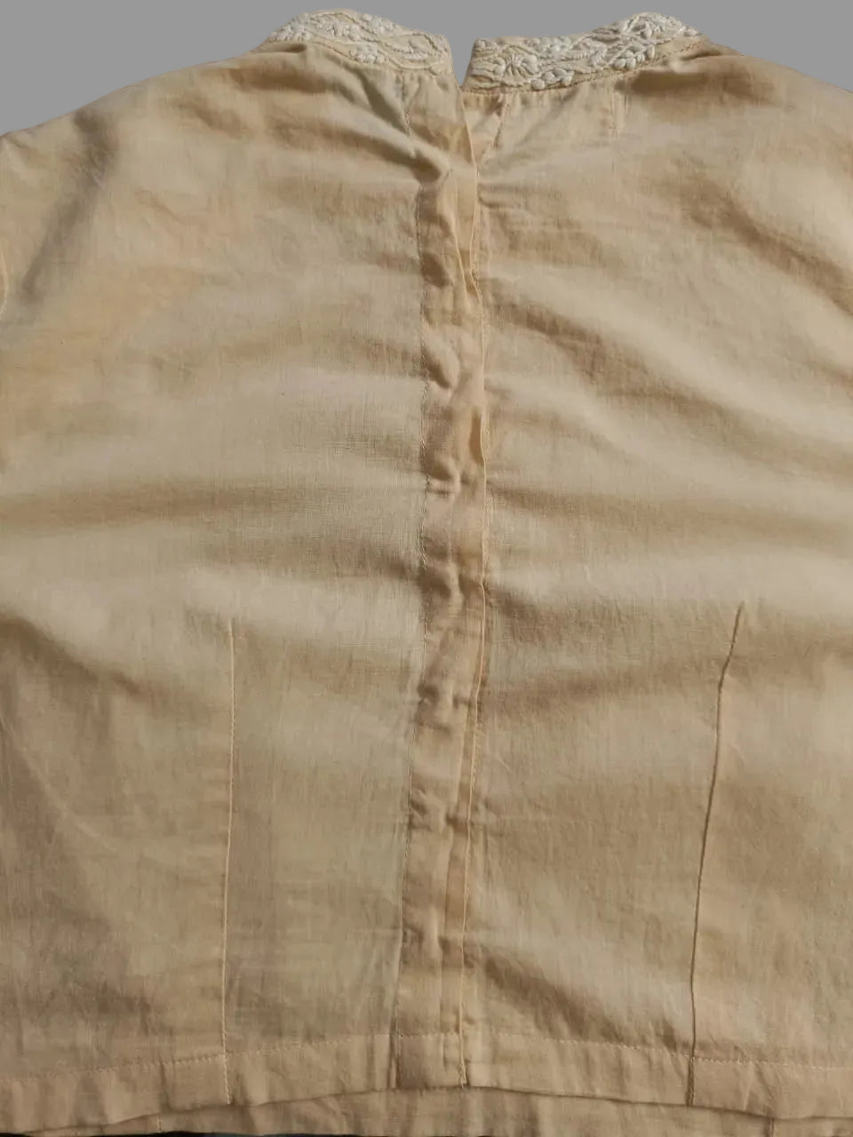 SEHER Peach Embroidered Cotton Top