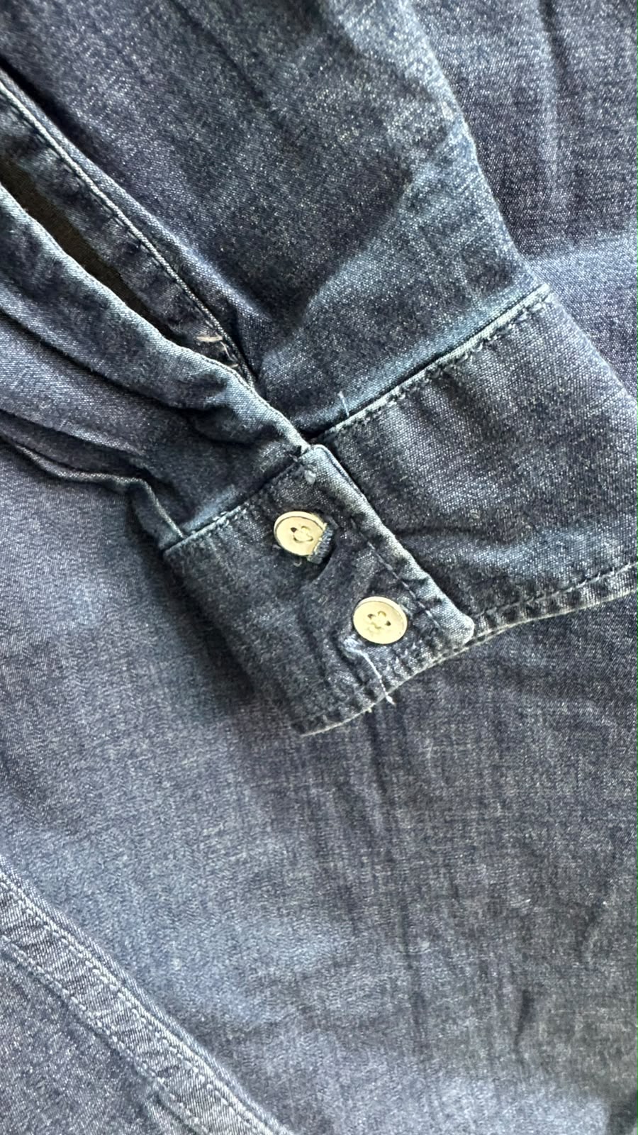 Blue Ridge Men's Navy Blue Denim Long Sleeve Shirt
