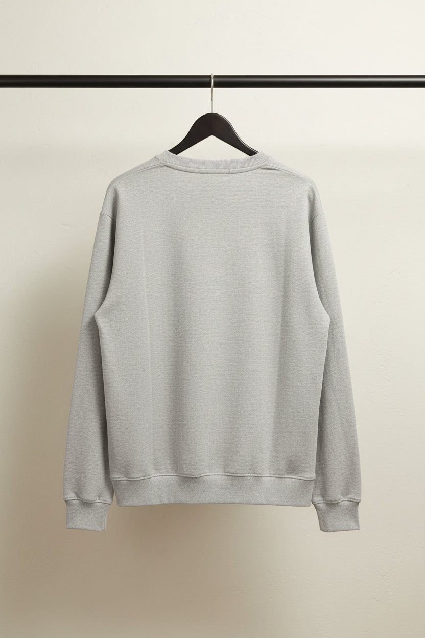 Lurking Class Unisex Grey "Peace Off" Skeleton Hand Graphic Sweatshirt
