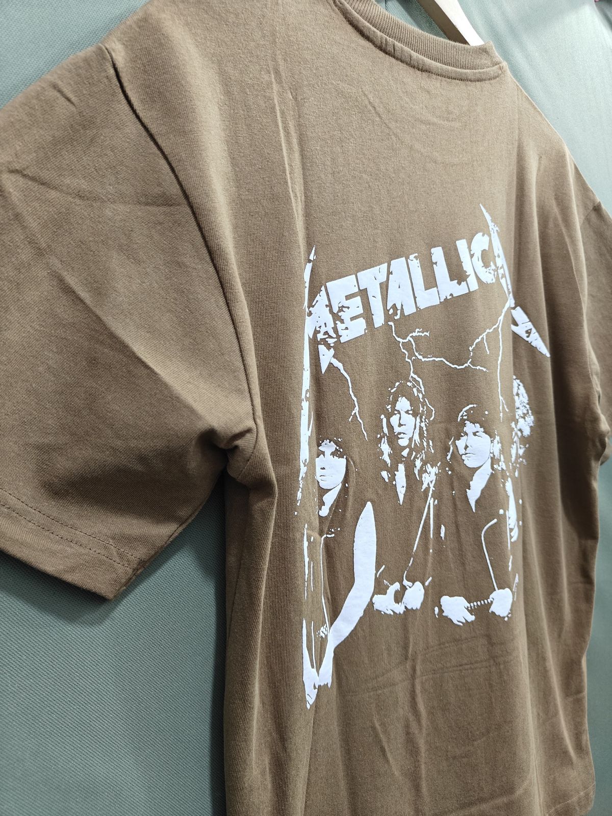 Essentials Metallica Graphic Brown Short Sleeve T-Shirt