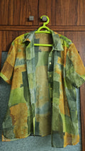 Abstract Print Short Sleeve Button-Up Shirt