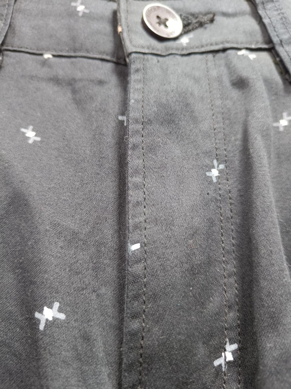WOLF RIDER Men's Black Printed Cotton Shorts