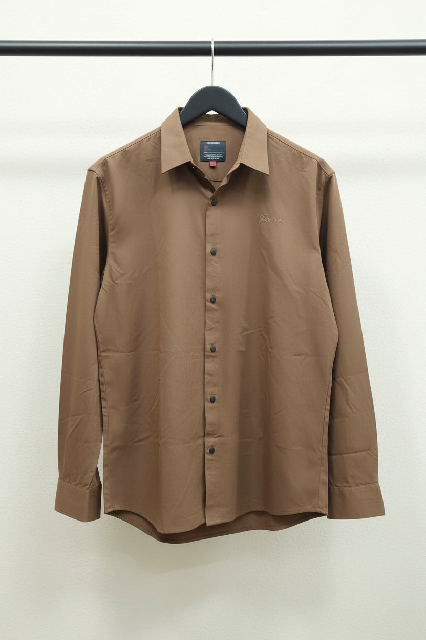 Men's Brown Full Sleeve Casual Shirt
