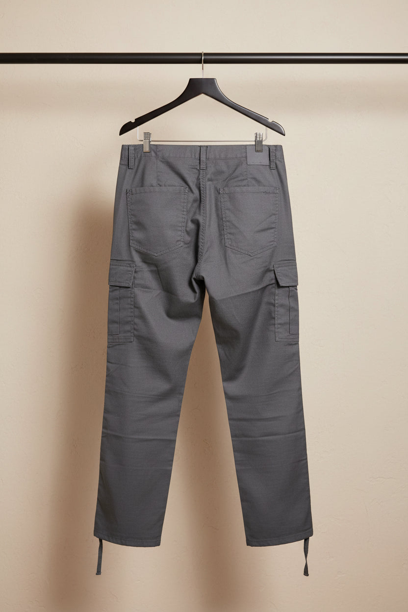 Men's Black Regular Fit Cargo Pants