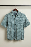 Bulan Bintang Men's Relaxed Fit Geometric Pattern Short Sleeve Shirt
