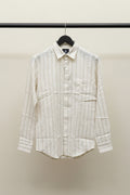 Men's BACCI PREMIUM Off-White Striped Full Sleeve Casual Shirt