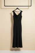 September. Black Cowl Neck Midi Dress