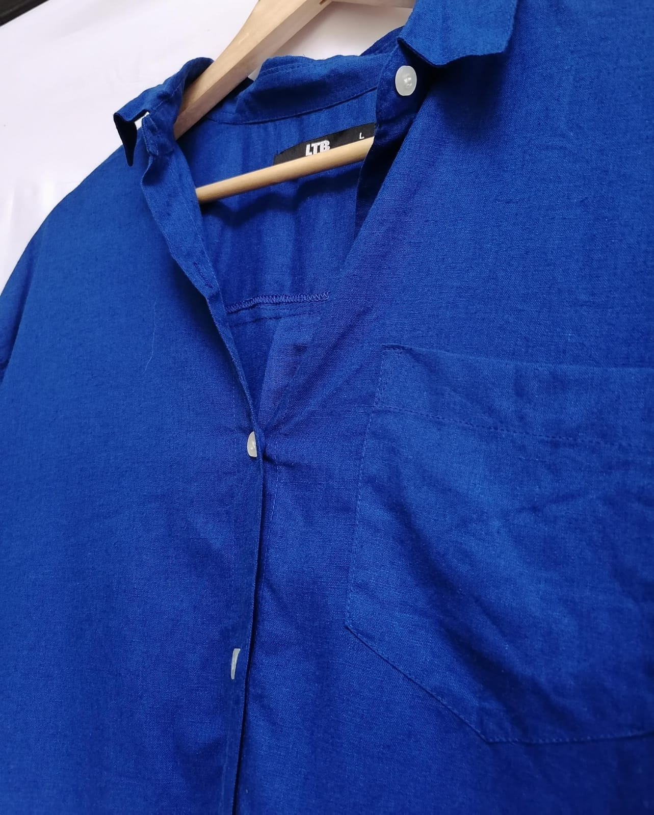 LTB Women's Royal Blue Long Sleeve Button-Up Shirt
