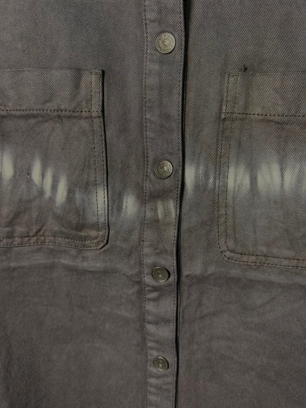 NOISY MAY Men's Charcoal Tie-Dye Button-Up Shirt Jacket