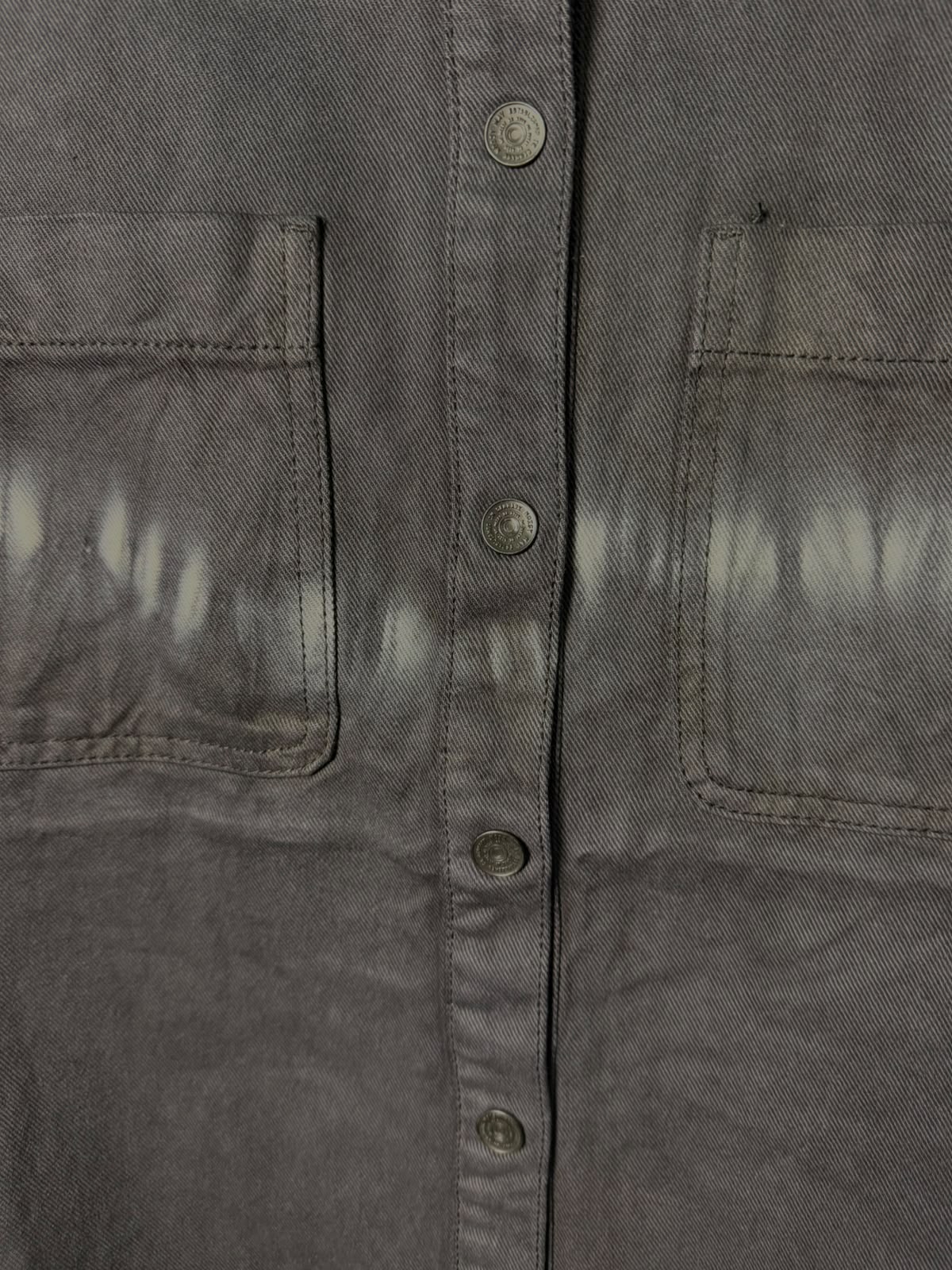 NOISY MAY Men's Charcoal Tie-Dye Button-Up Shirt Jacket