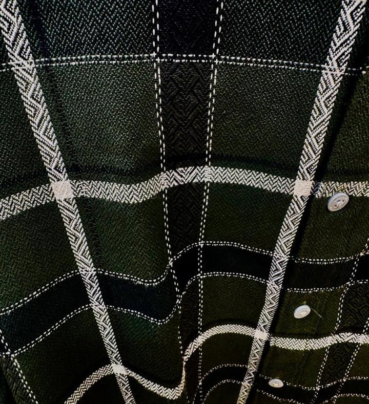 Mechanic London Men's Green Plaid Full Sleeve Casual Shirt