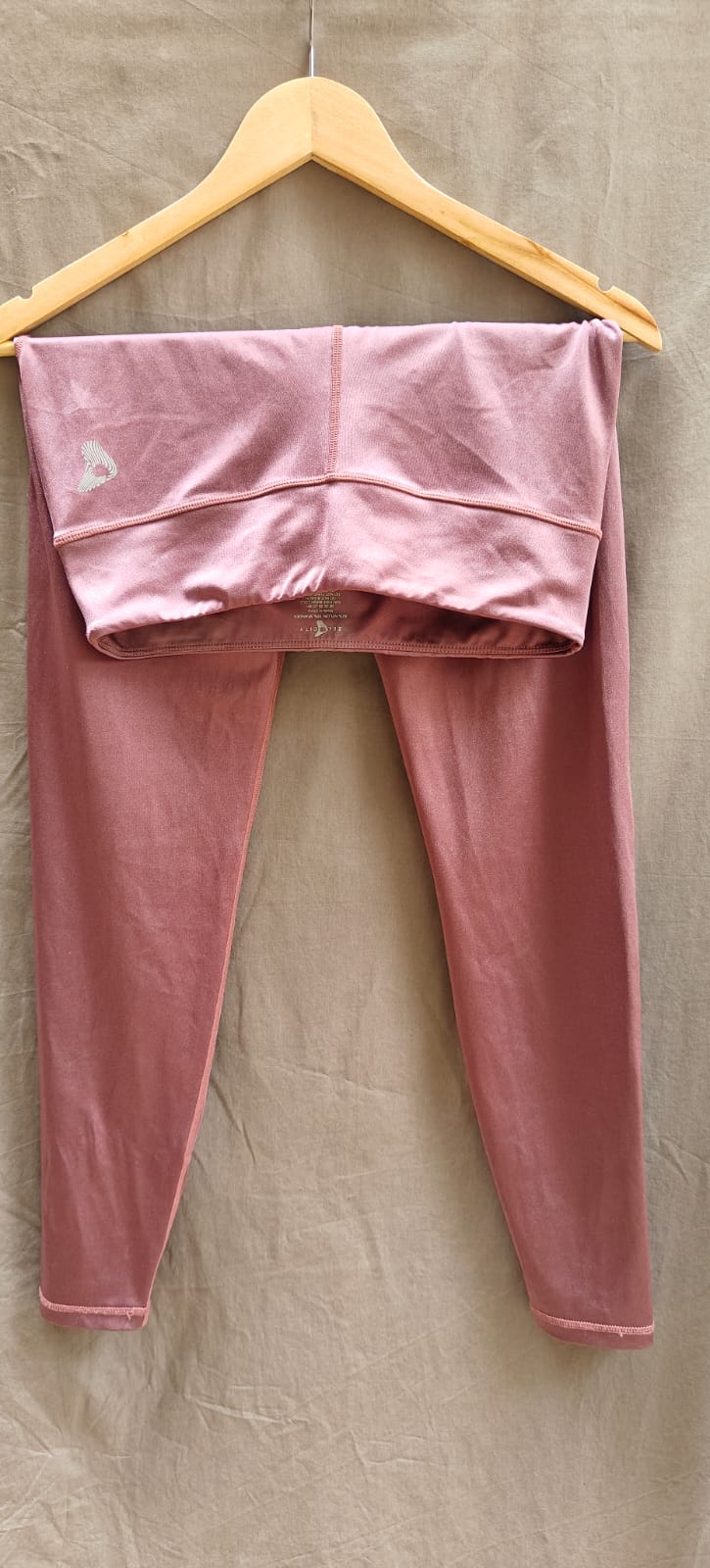 ZELOCITY Women's Pink Nylon Spandex Activewear Leggings Size L