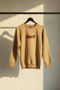 Fiffie Tower ART LIVING Men's Beige Luffy Graphic Crewneck Sweatshirt