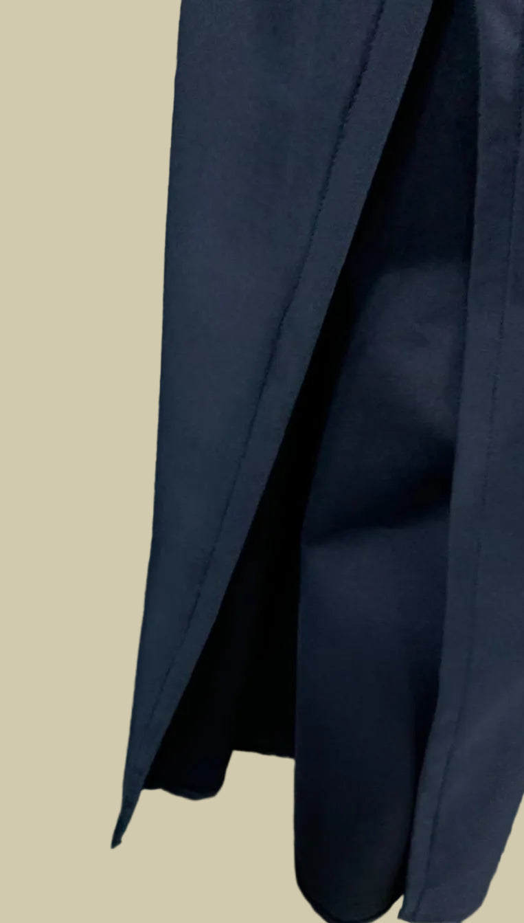 Women's Navy Blue Sleeveless Bodycon Maxi Slip Dress