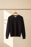 THE BASICS Men's Navy Blue Crew Neck Long Sleeve Sweater