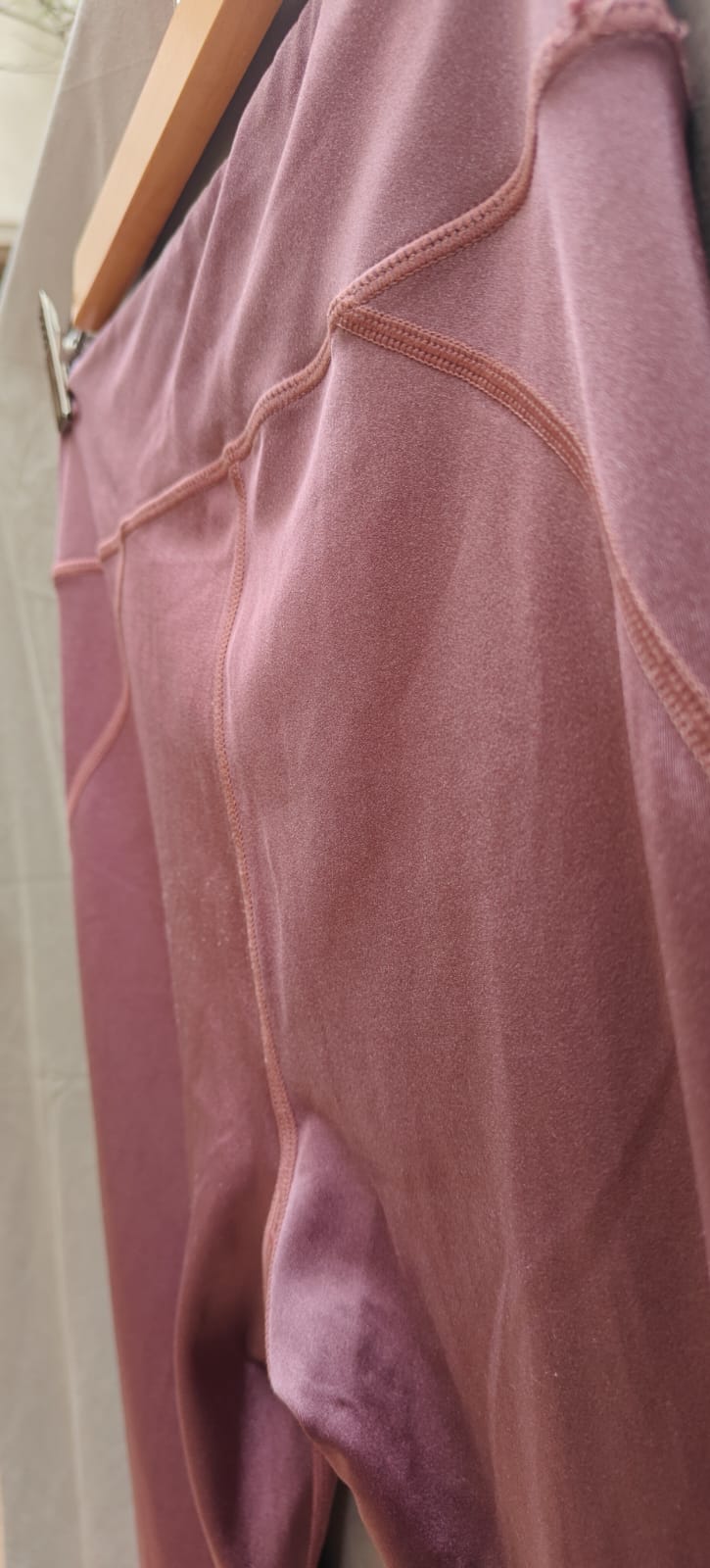 ZELOCITY Women's Pink Nylon Spandex Activewear Leggings Size L