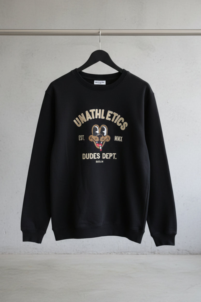 The Dudes Unathletics Bear Essentials Black Sweatshirt