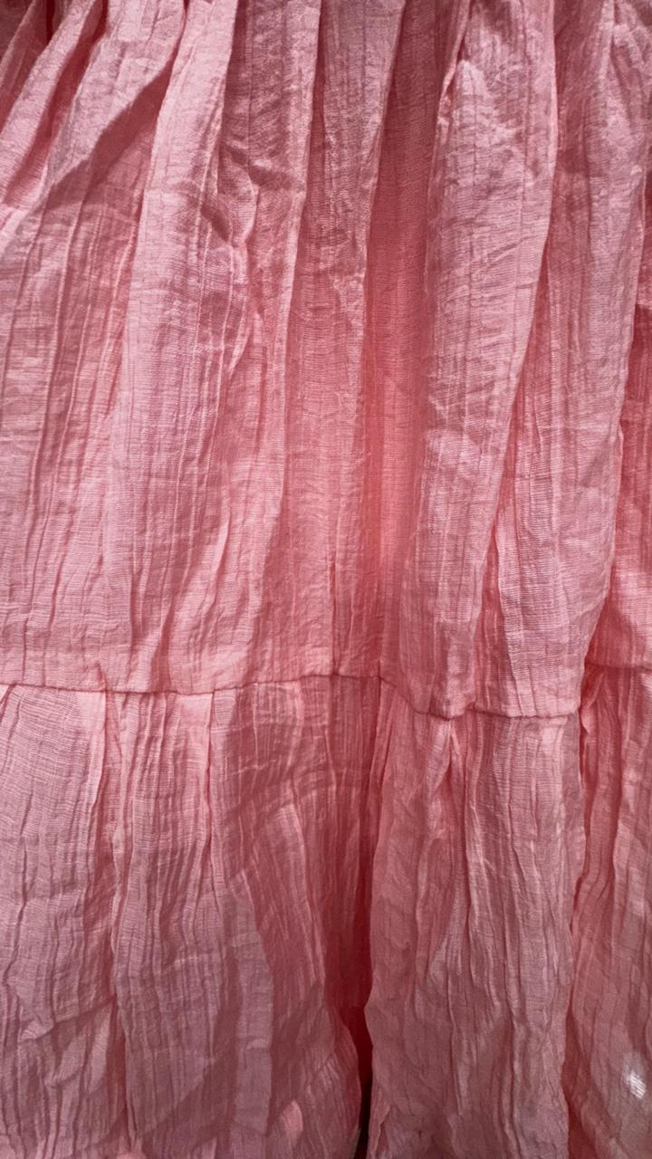 Pink Smocked Tiered Sundress for Women