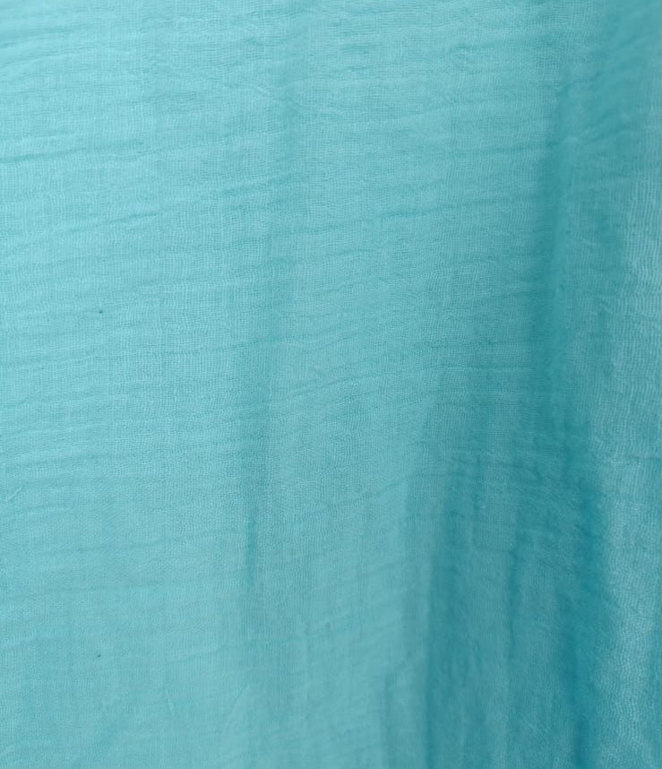 Women's Sky Blue Textured Long Sleeve Casual Shirt