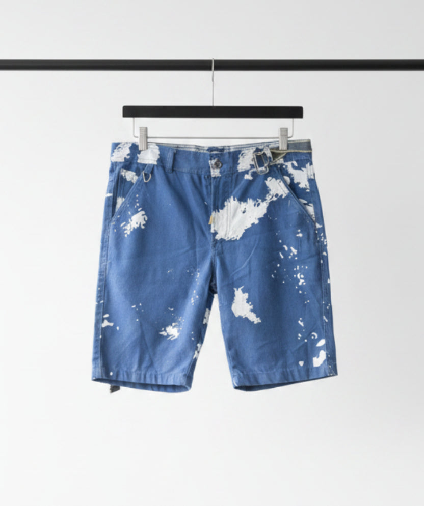 Creeks Men's Blue Paint Splatter Shorts