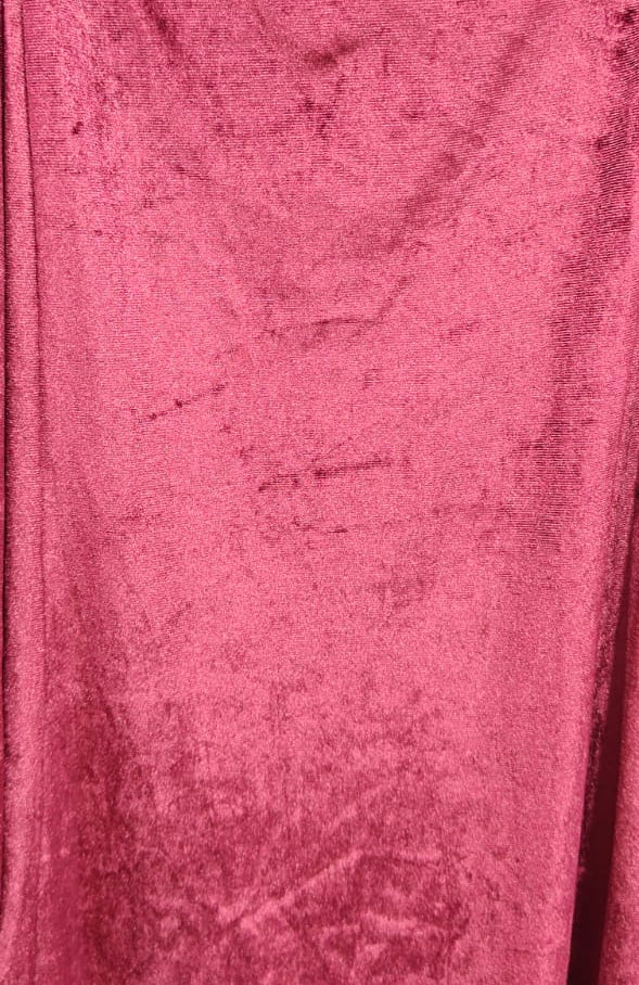 TOKYO TALKIES URBAN Women's Maroon Velvet Bodycon Mini Dress