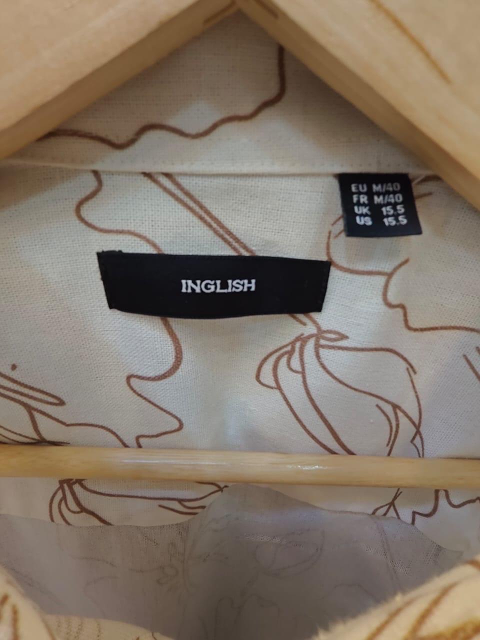 INGLISH Men's Off-White Floral Relaxed Fit Casual Shirt