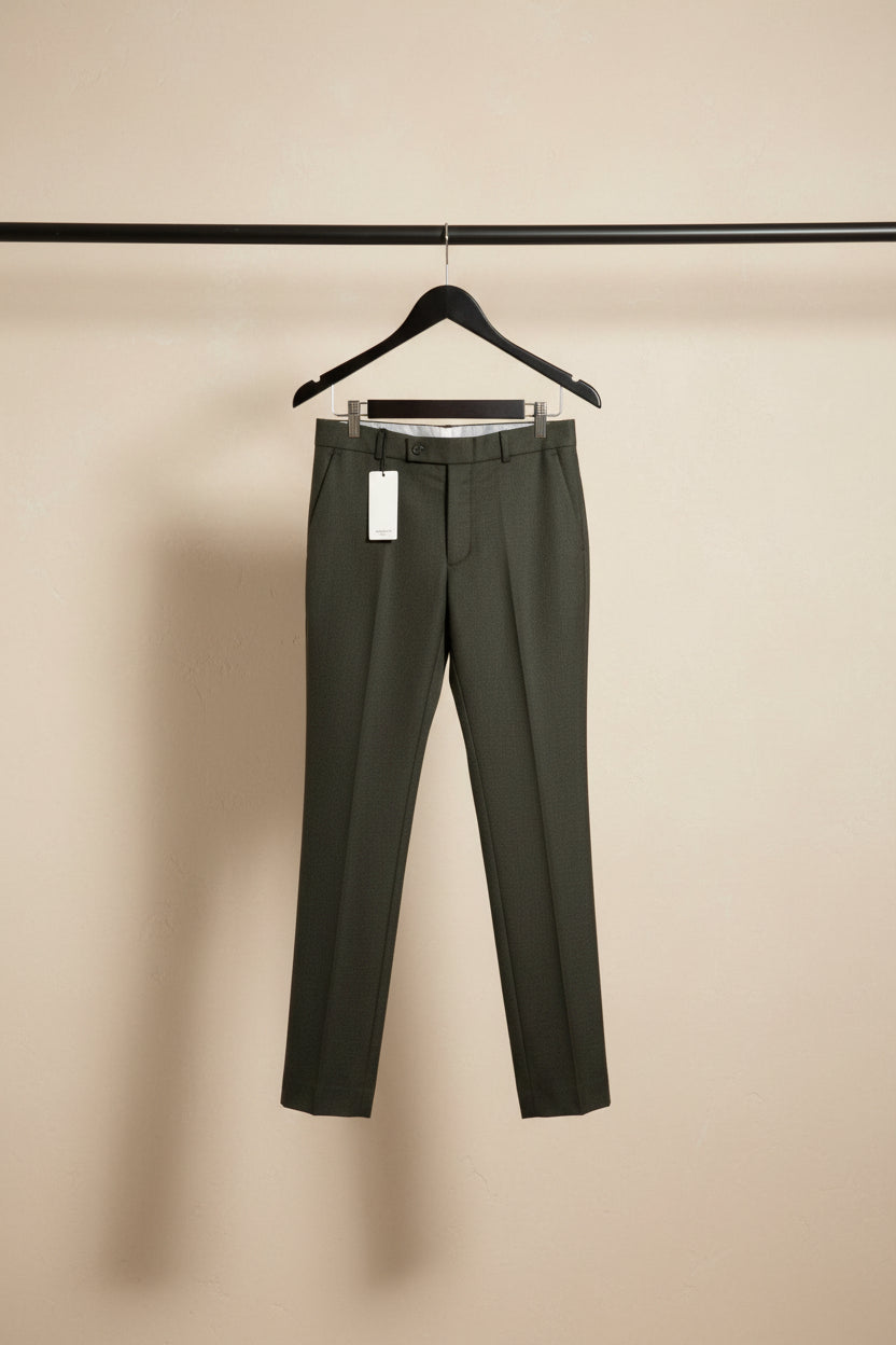 Men's Vadit Denim Grey Formal Ankle Fit Trousers
