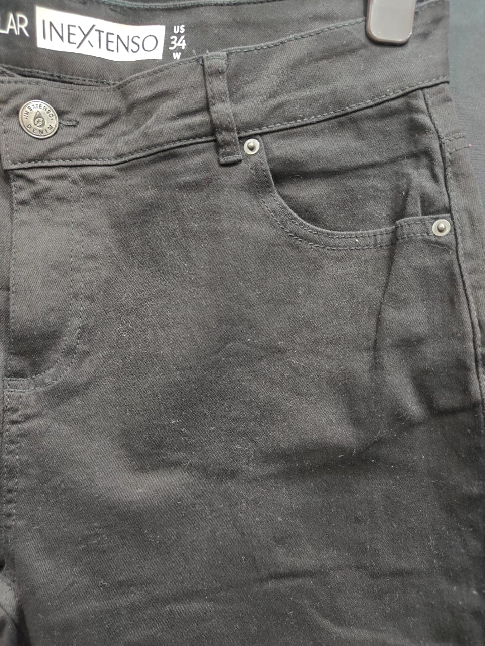 INEXTENSO Regular Fit Black Denim Jeans
