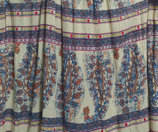 Angie Women's Multicolor Paisley Smocked Off-Shoulder Rayon Midi Dress