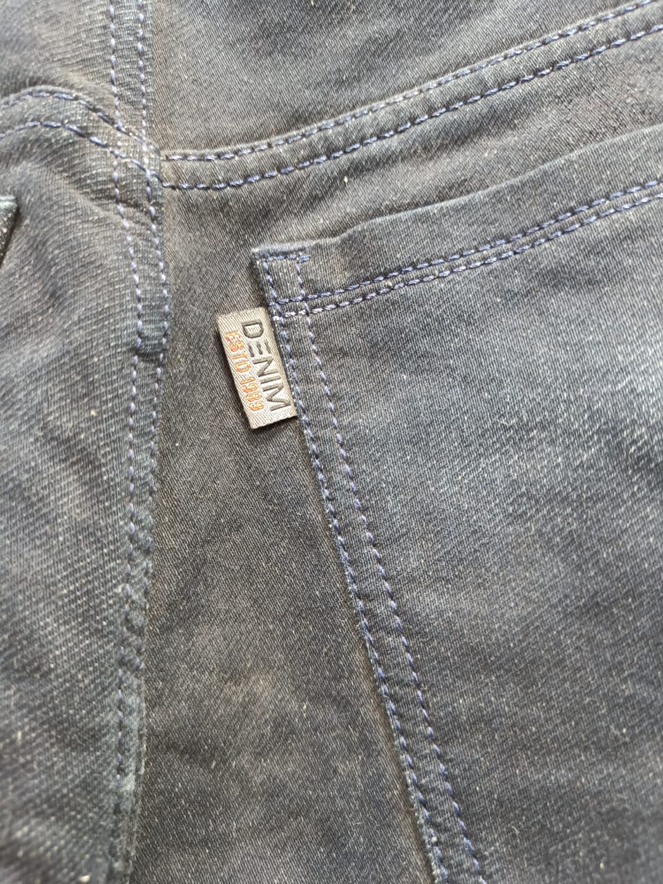 VINCHY Men's Washed Grey Slim Fit Denim Jeans