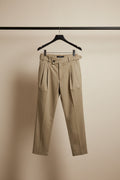 Dino Hunt Men's Beige Tailored Casual Trousers