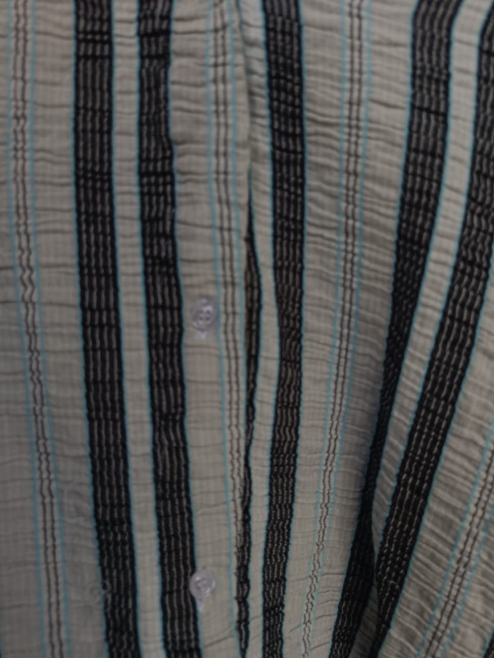Multicolor Striped Long Sleeve Collared Top