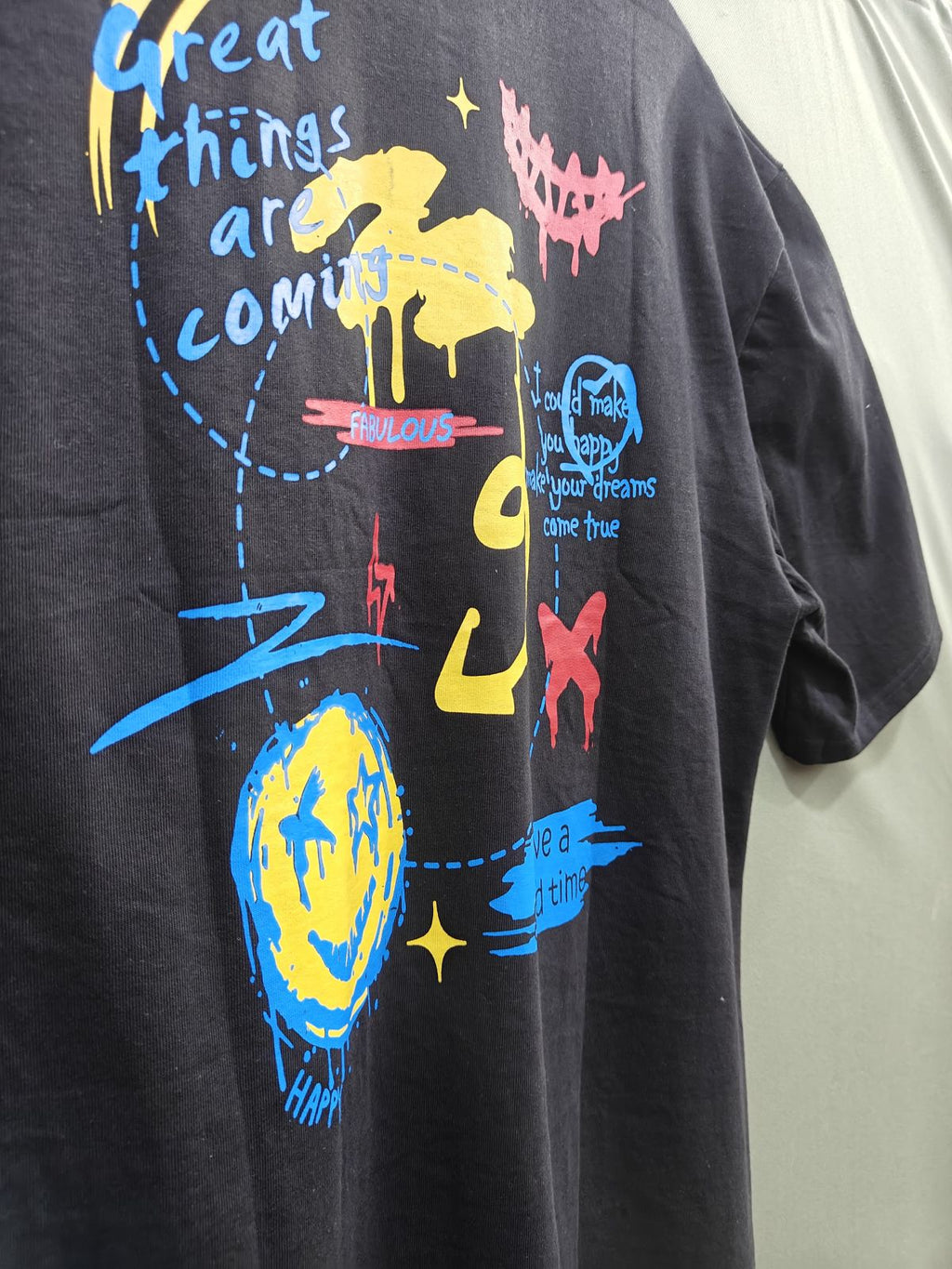 Dark Grey Relaxed Fit Graphic T-Shirt