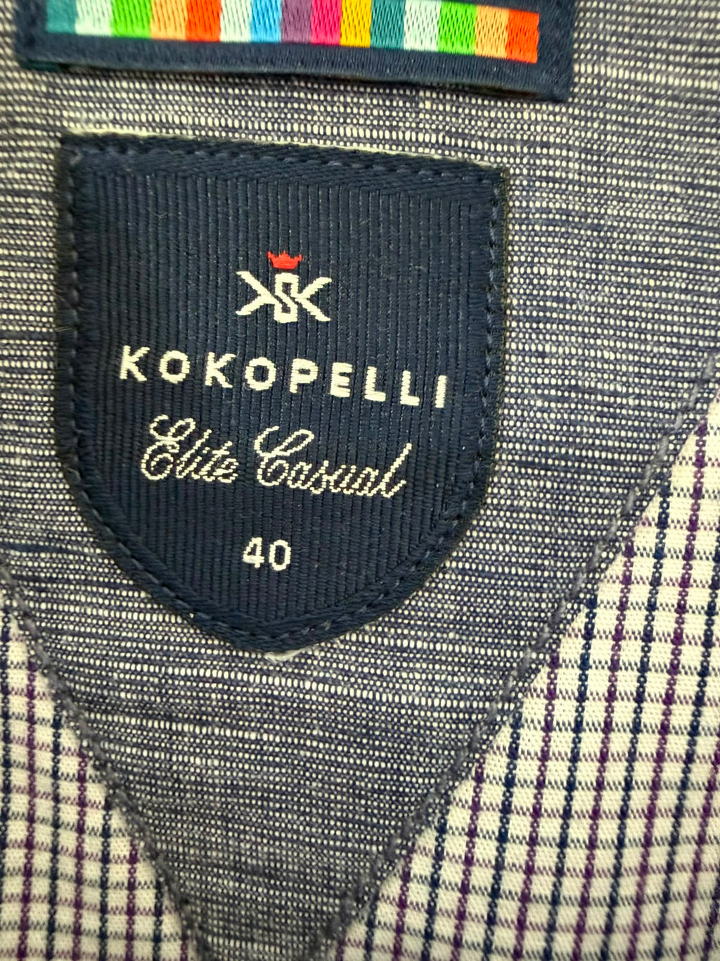 Kokopelli women’s Elite Casual Gingham Hot Air Balloon Print Shirt