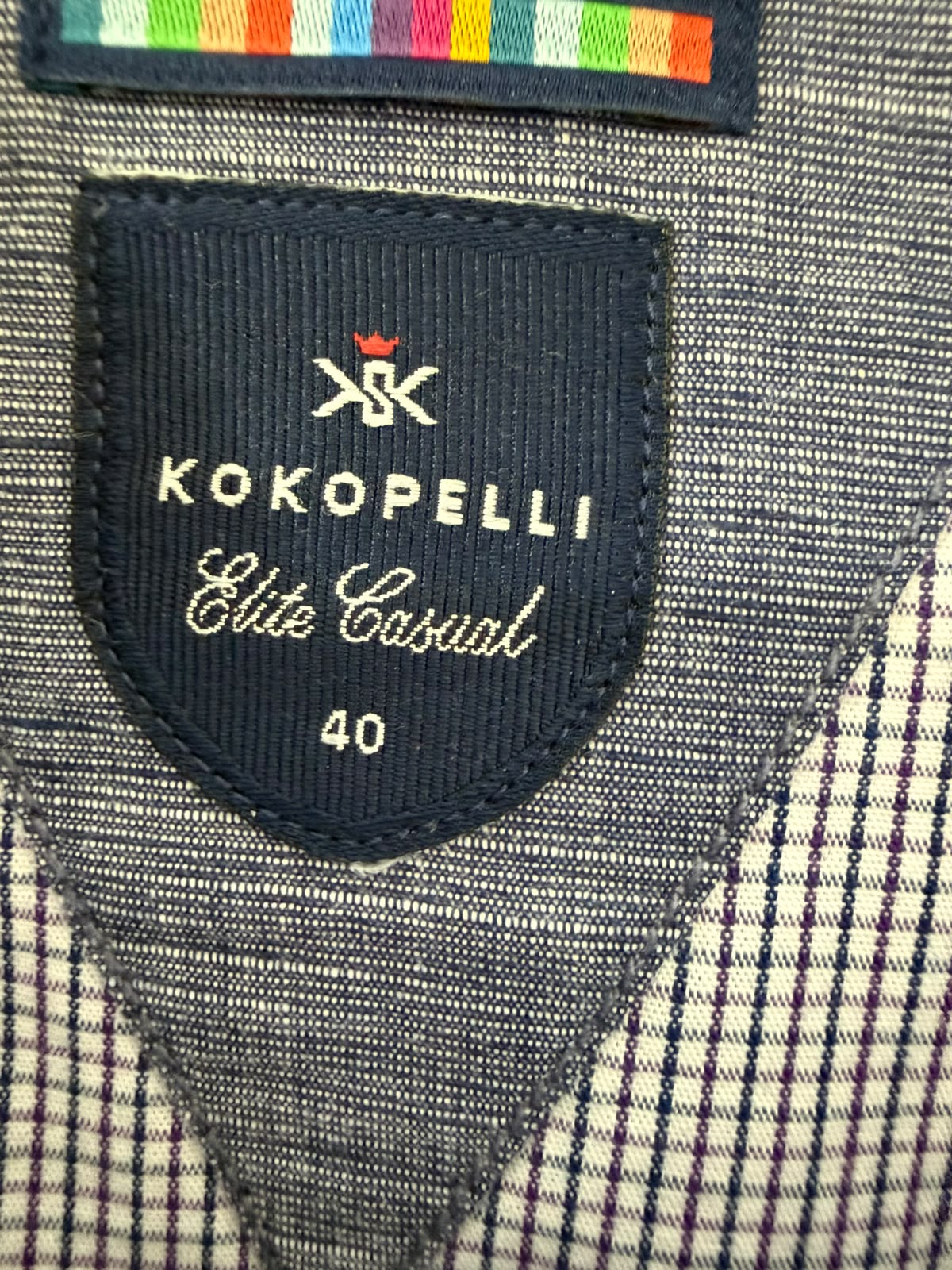 Kokopelli women’s Elite Casual Gingham Hot Air Balloon Print Shirt