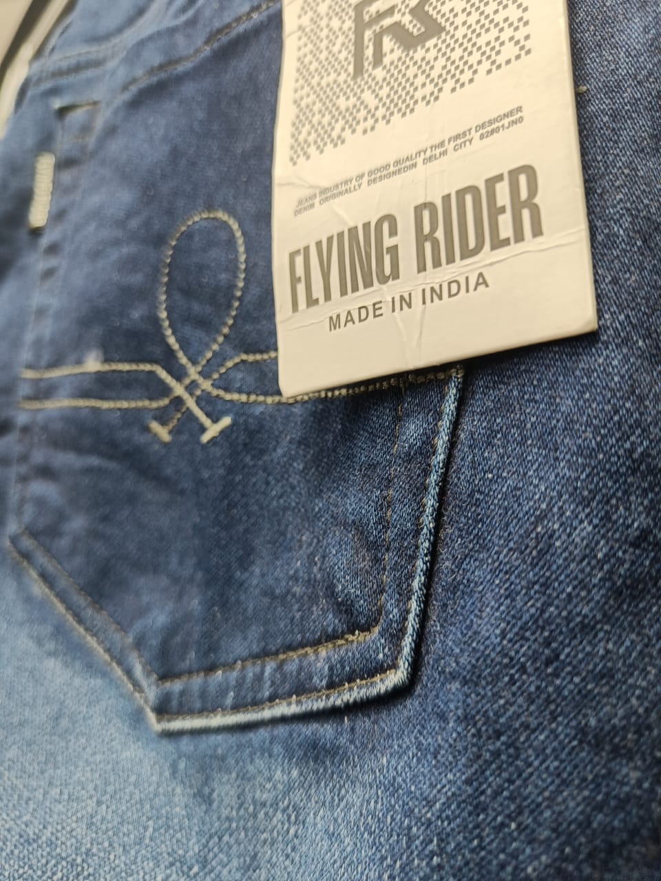 FLYING RIDER Men's Blue Denim Skinny Fit Jeans