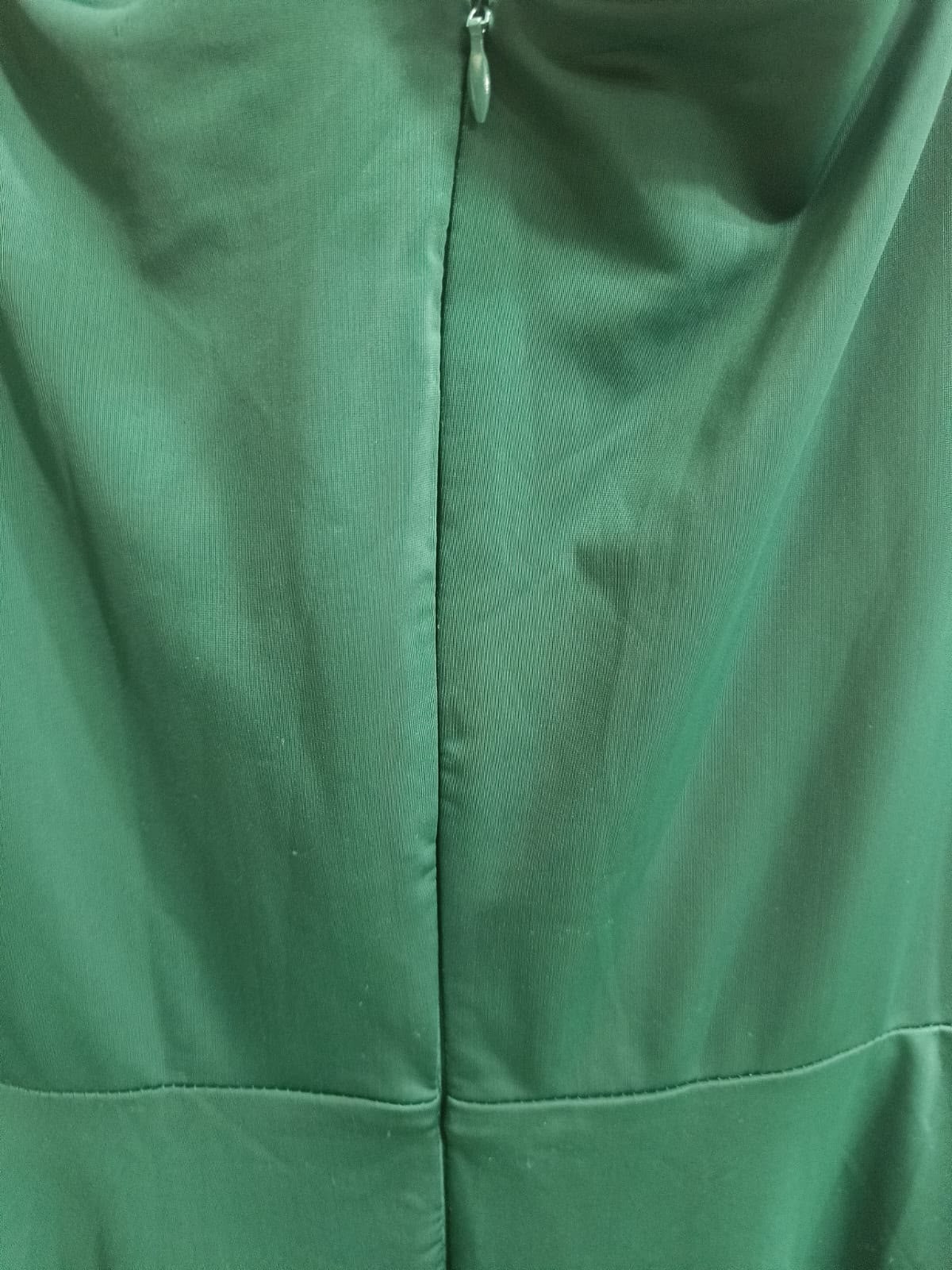 MISS ORD Women's Emerald Green Sleeveless A-Line Maxi Dress